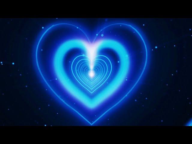 Neon Lights Love Heart Tunnel and Romantic Abstract Glow Particles TikTok Trend Background