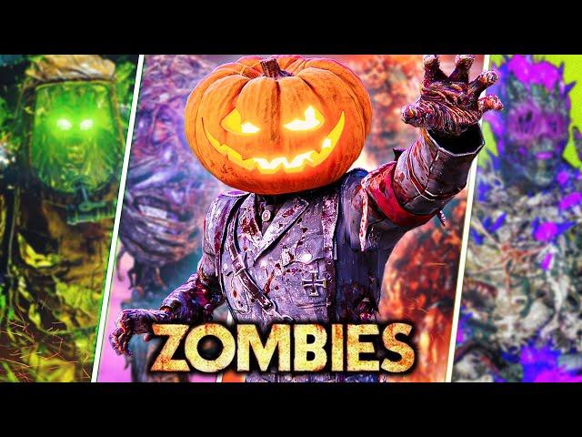 Beating EVERY COLD WAR ZOMBIES EASTER EGG in HALLOWEEN MODE...