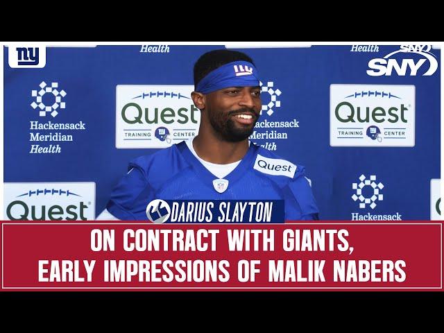 Giants wide receiver Darius Slayton talks contract issues, impressions of rookie Malik Nabers | SNY