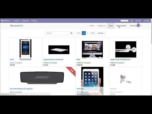 How to Compare Product list in Odoo Website? | Browseinfo | Odoo Apps Features #odoo #productlist