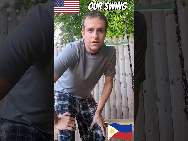 Enjoying Our Homemade Swing! Filipino-American Couple#shorts