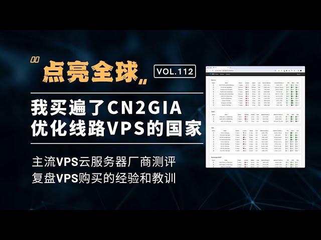 我买遍了有CN2GIA优化线路VPS的国家，点亮全球！