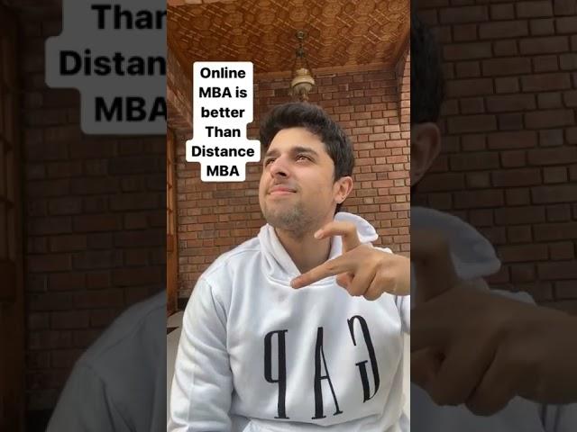 Online MBA vs distance MBA. #ytshorts #shorts #shortkarofeelkaro #mba #online