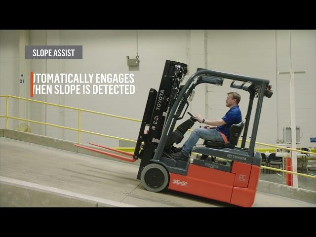 Toyota Material Handling | 3-Wheel Electric Forklift | Electric Slope Assist