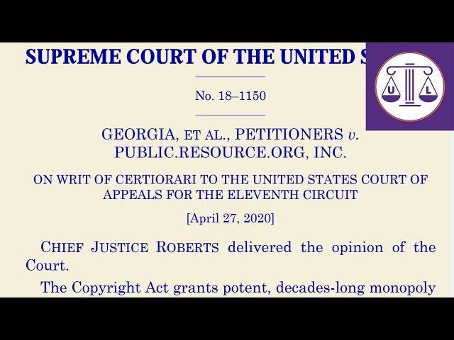 No copyright in state laws : decision in  Georgia v. Public.Resource.org