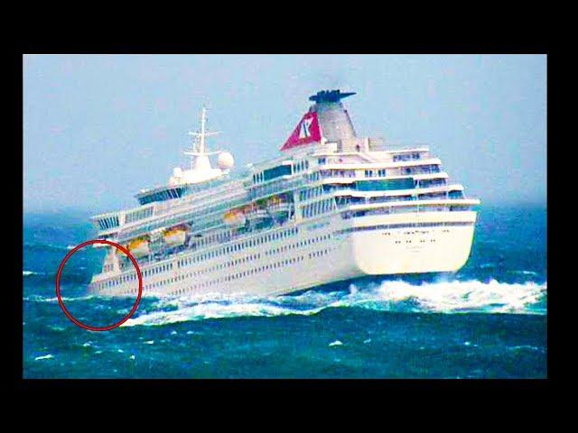 CRUISE SHIPS In BAD WEATHER - Super Heavy Seas in Storm