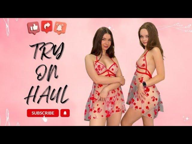 [4K] See-Through Clothes Try on Haul | Transparent Fabric & No Bra Trend