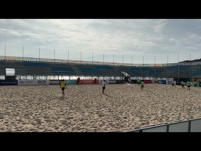 Practicing Beach Soccer on Nazaré Beach