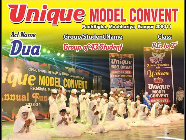 (Dua)UNIQUE MODEL CONVENT ANNUAL FUNCTION (2023-2024) AT LAJPAT BHAWAN KANPUR ON DATED 02-03-2024