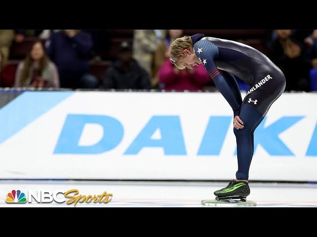 Teenager Jordan Stolz finishes Salt Lake City World Cup with three gold medals | NBC Sports