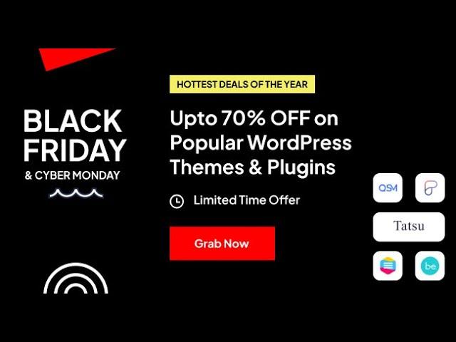 Save Big on WordPress! Black Friday & Cyber Monday Deals!