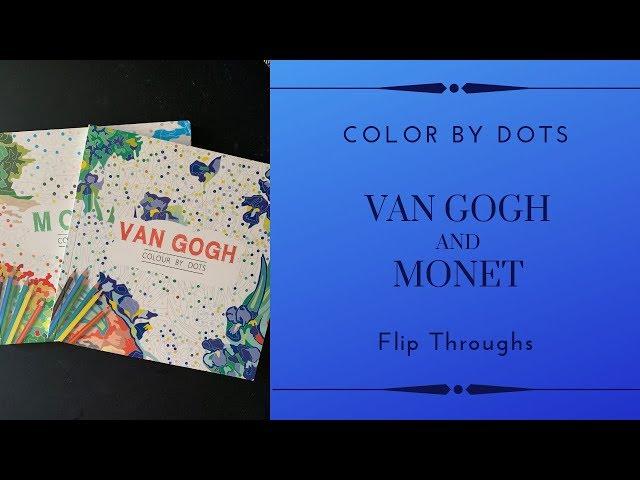 Van Gogh and Monet - Colour by Dots Coloring Book Flip Throughs