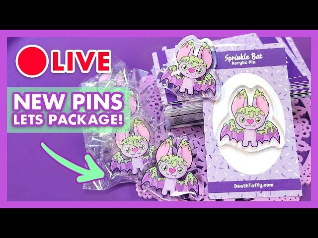 Otakon Prep: Packaging New Sprinkle Bat Pins & Convention Talk! | Productivity Stream