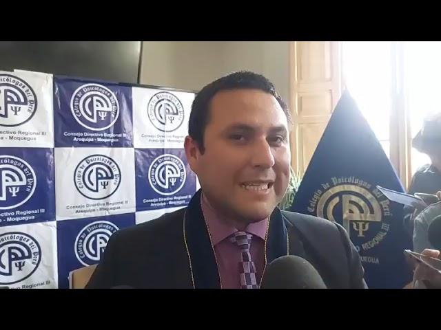 Dr. Julio Cesar Abarca Cordero Decano Regional del CDR III CPSP Gestión 2021 - 2024 declara a prensa