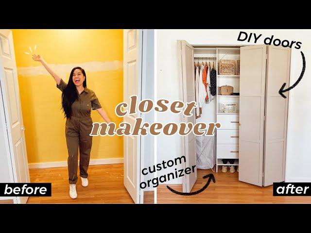 I BUILT MY DREAM CLOSET! *EXTREME MAKEOVER* | DIY Bifold Doors + Custom Closet Organizer on a Budget