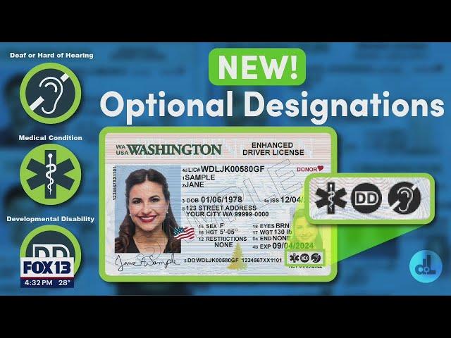 New medical designations can be added to Washington driver’s license, ID card Jan. 1