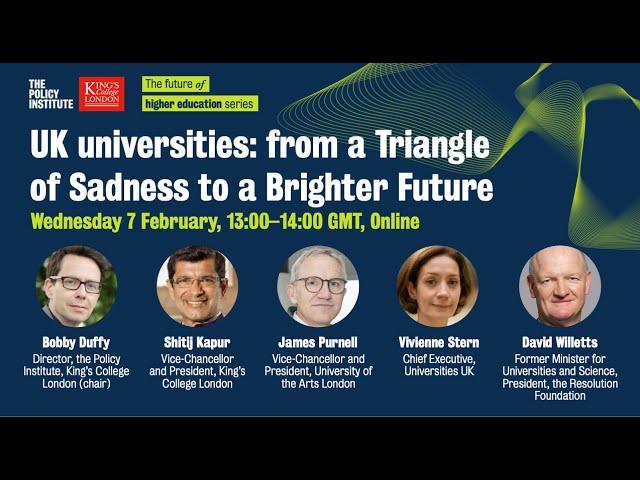 UK universities: from a Triangle of Sadness to a Brighter Future