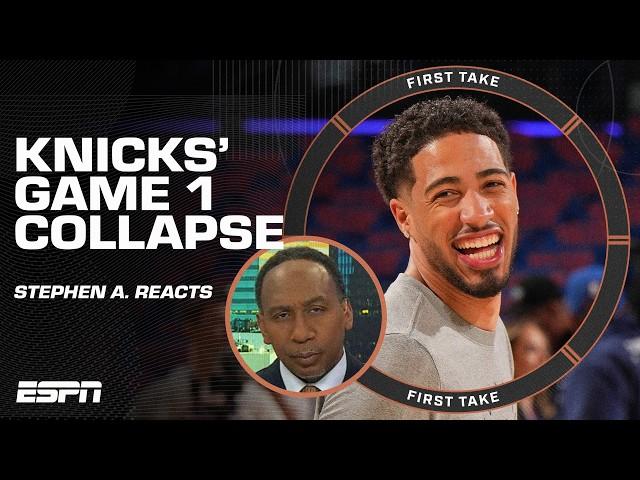 Stephen A. reacts to the Knicks' Game 1 loss  COLLECTIVE COLLAPSE OF EPIC PROPORTIONS! | First Take