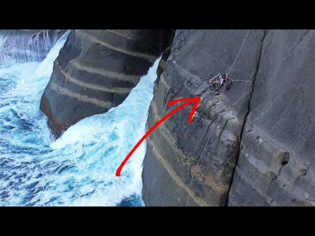 FISHING from a HUGE CLIFF