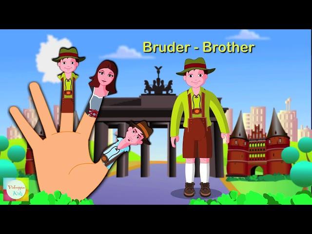 German Finger Family Nursery Rhyme | Deutsch Finger Familie Kinderlieder
