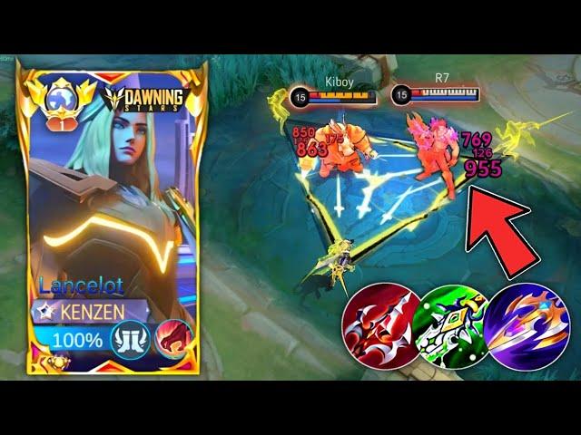 WOW TERNYATA DAMAGE LANCELOT SEBRUTAL INI!? REKOMENDASI BUILD & EMBLEM LANCE TERKUAT 2024- MLBB