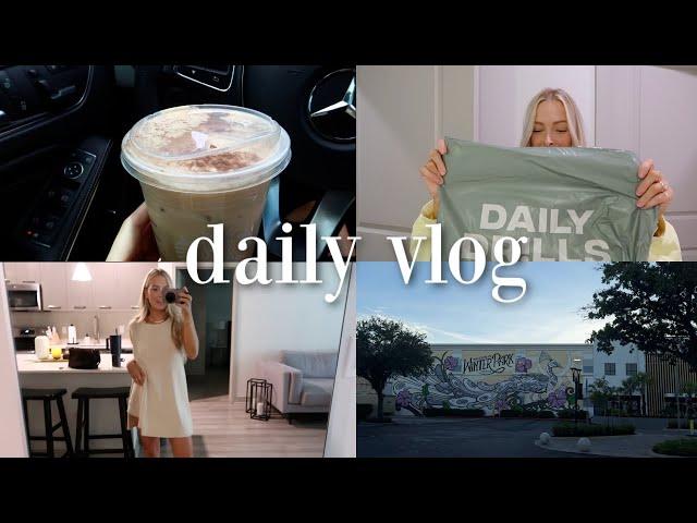 VLOG: starbucks fall drinks, daily drills clothing haul, getting things done, movie night +  more!