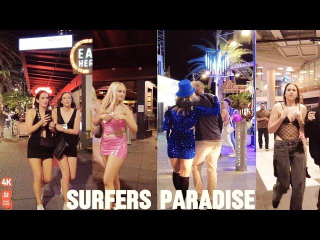 [4k] Surfers Paradise Nightlife 13 July 2024 | Gold Coast | Queensland | Australia