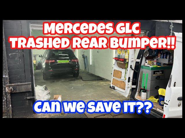 Mercedes GLC trashed rear bumper!! Can we save it?