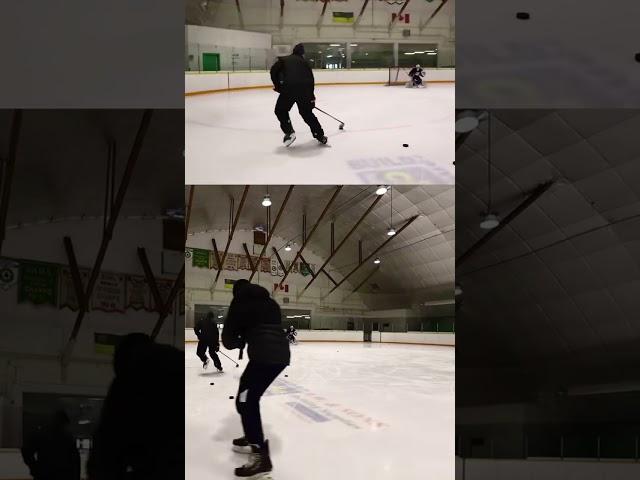 Getting too close for Coach Wapps ‍️ #hockey #cameraguy #hockeylife #goaliecoach