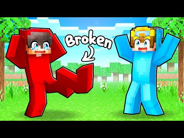 Cash BROKE His LEG In Minecraft!