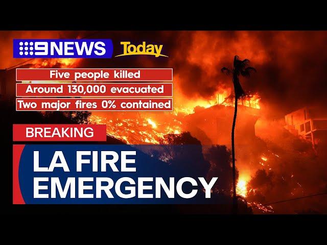 Catastrophic and deadly wildfires wreaking havoc across Los Angeles | 9 News Australia