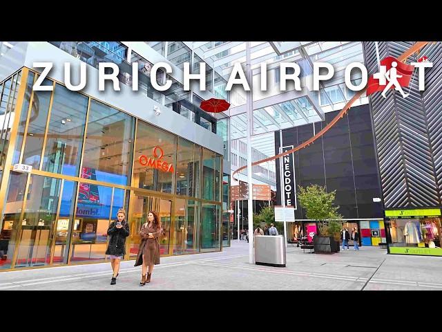 Beautiful Zurich Airport Walking Tour  | Experience Switzerland's International Gateway