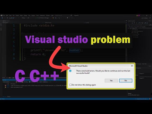 .visual studio | Solve the problem There were build errors