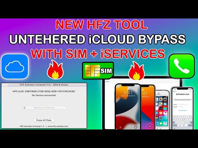  (2022) NEW Untethered iCloud Bypass With Sim/Signal/Network | iCloud Bypass Sim Fix Hfz Activator
