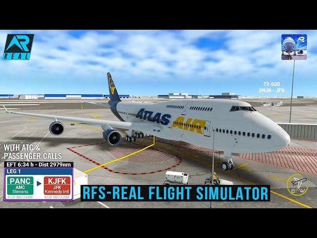 RFS - Real Flight Simulator - Anchorage to New York||Full Flight|B747-400||FullHD|RealRoute