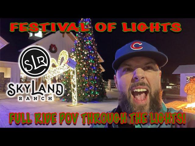 Skyland Ranch Wild Stallion Mountain Coaster Festival of Lights POV