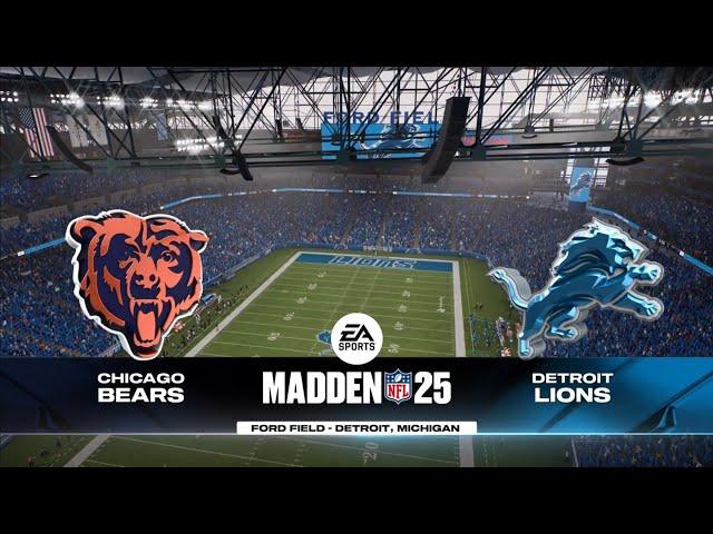 Bears vs Lions Week 13 Simulation (Madden 25 PS5)