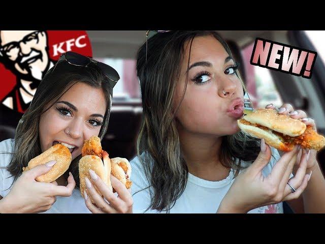 TRYING KFC'S 3 NEW CHICKEN SANDWICHES! MUKBANG | Steph Pappas