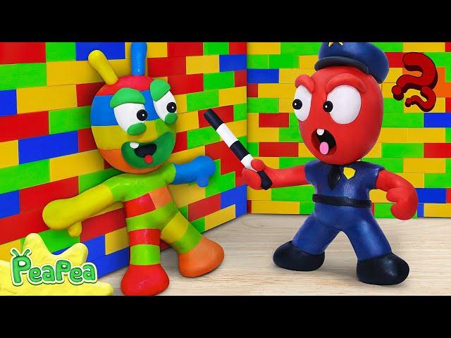 PeaPea plays Hide and Seek in SECRET ROOMS - Cartoon for Kids