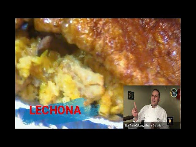 Lechona- Stuffed pork skin | En la olla Cocina Criolla 2019