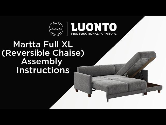 Martta Full XL Sleeper with Reversible Chaise — Assembly Instructions