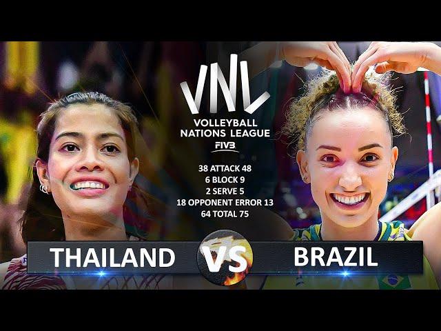 Thailand vs Brazil - Quarter Finals | Women's VNL 2024