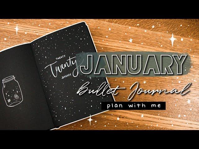 PLAN WITH ME│January 2020 Bullet Journal Setup│Archer and Olive BLACKOUT Book! 