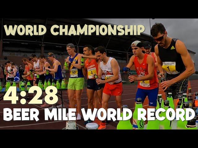 New 4:28 BEER MILE WORLD RECORD by Corey Bellemore — Beer Mile World Classic 2021