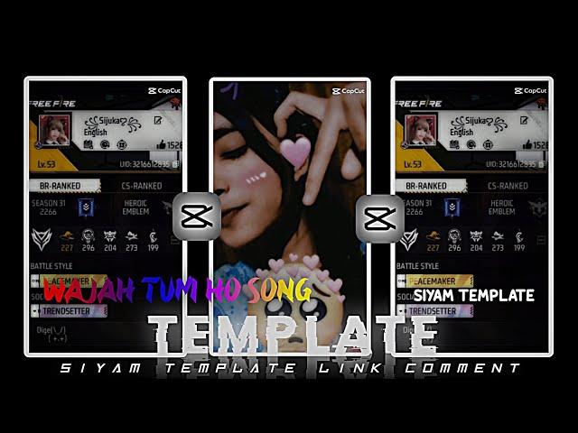 Wajah Tum Ho / Capcut Template For TikTok | New Capcut Template 22 | trend Capcut Preset | Siyam | 