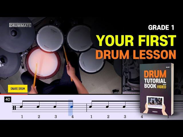 [Lv.01] 01. Your First Drum Lesson : Hi-hat & Snare with ABC song