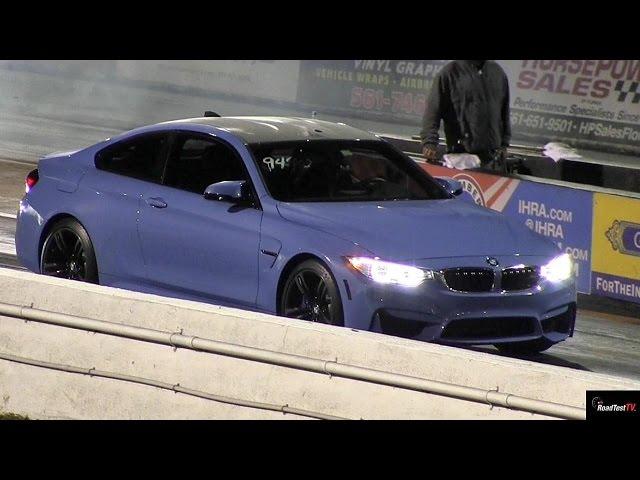 2015 BMW M4 1/4 mile Drag Race Video - Road Test TV ®