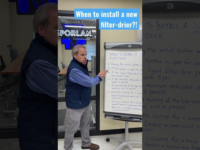 When to install a new filter.drier?