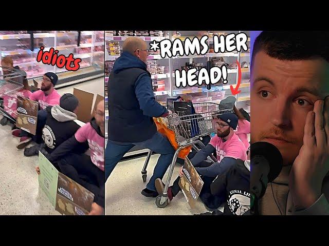 Vegan Protestors BLOCK People Buying Meat Then Guess What Happens...