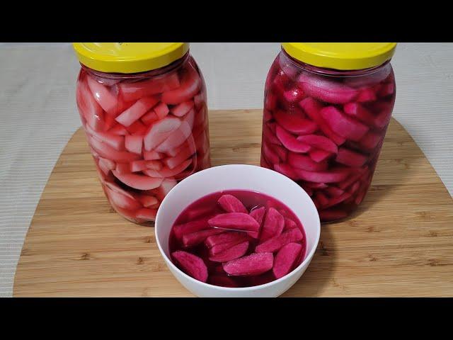 طريقة تحضير أطيب وأنجح مخلل اللفت How to make the perfect pickled turnips recipe